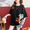スタイリッシュ 切り替え 一目惚れ プリント Tシャツ カットソー＜S-3584＞