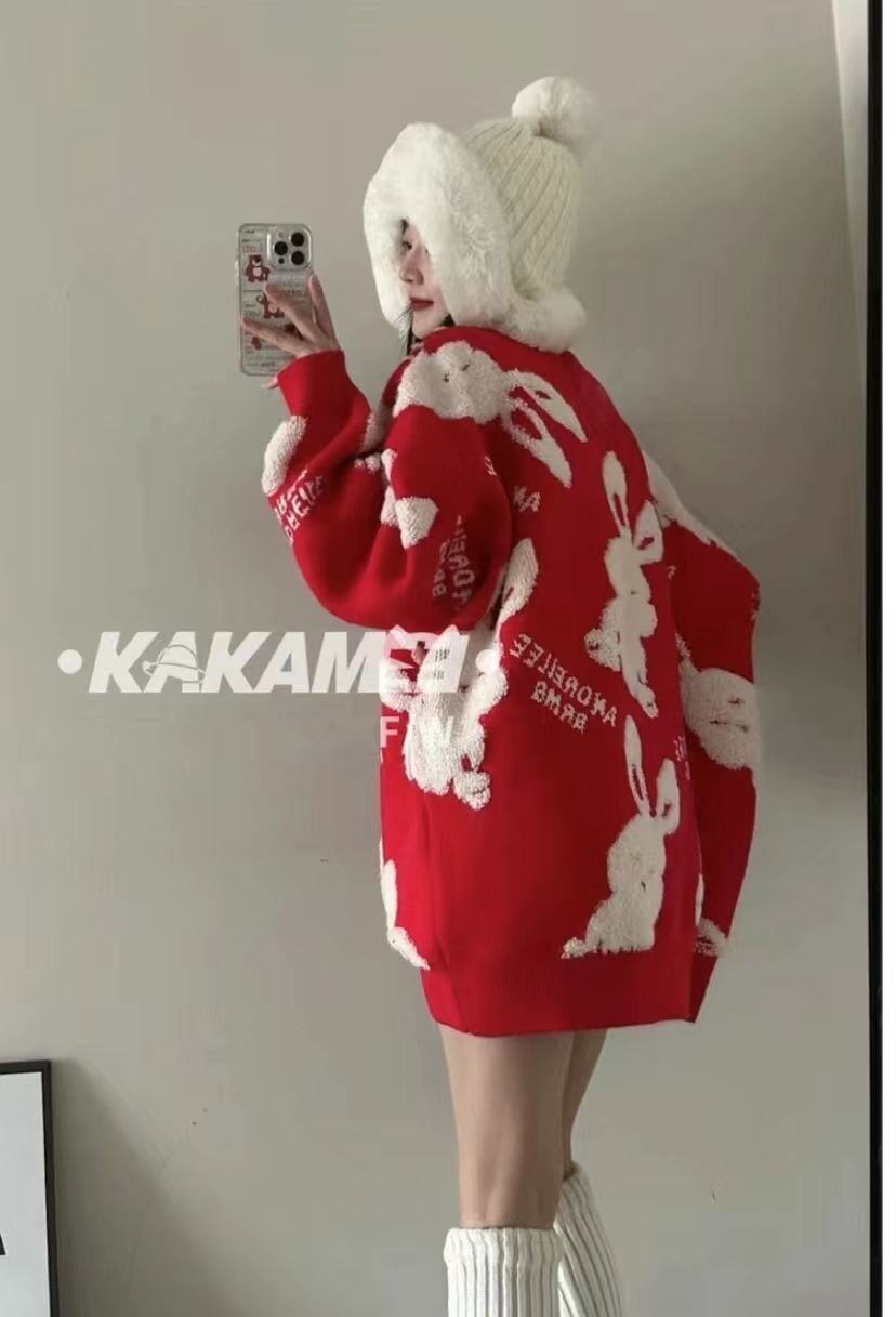 美人度アップ  ファッション個性派ルーズ セーター<S-5675>