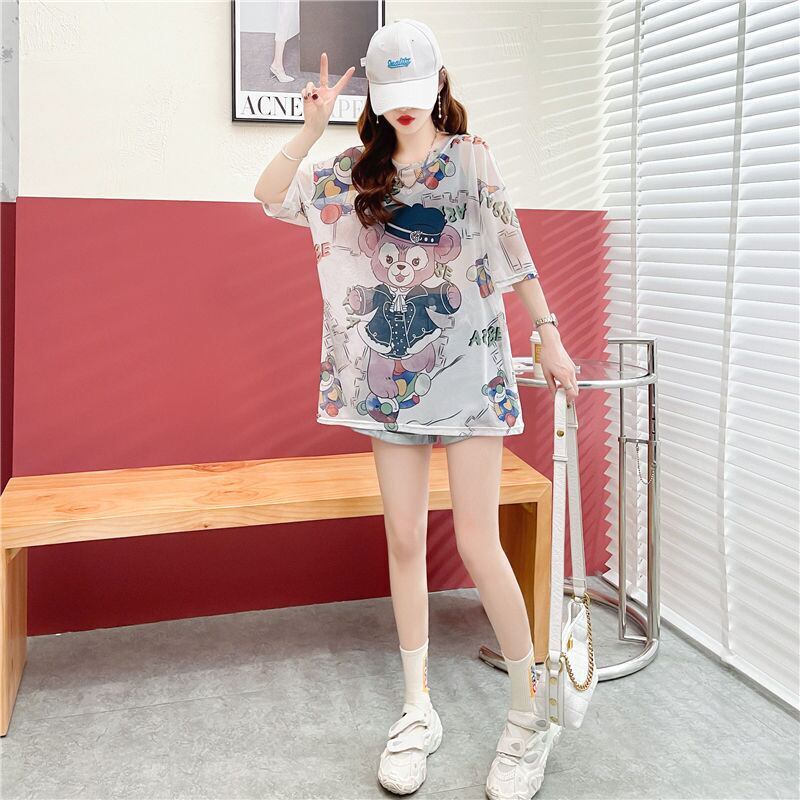 女子マスト 半袖 ラウンドネック ワンピース Tシャツ＜S-8635＞