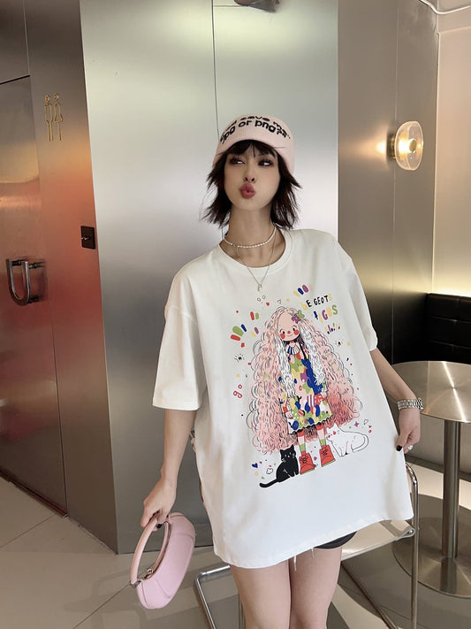 大人の定番 キュート 夏の新作 カジュアル Tシャツ半袖<S-4896>