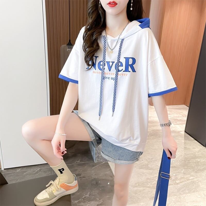 カジュアル 切り替え オシャレ度満点 プリント Tシャツ カットソー＜S-3656＞