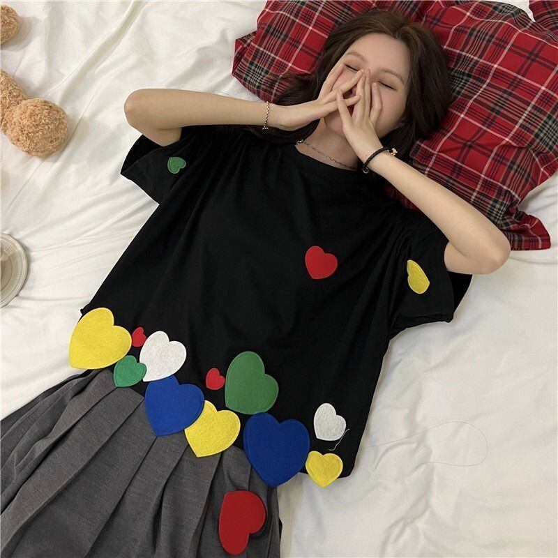 キュート 早い者勝ち 絶対流行 カジュアル Tシャツ<S-11526>