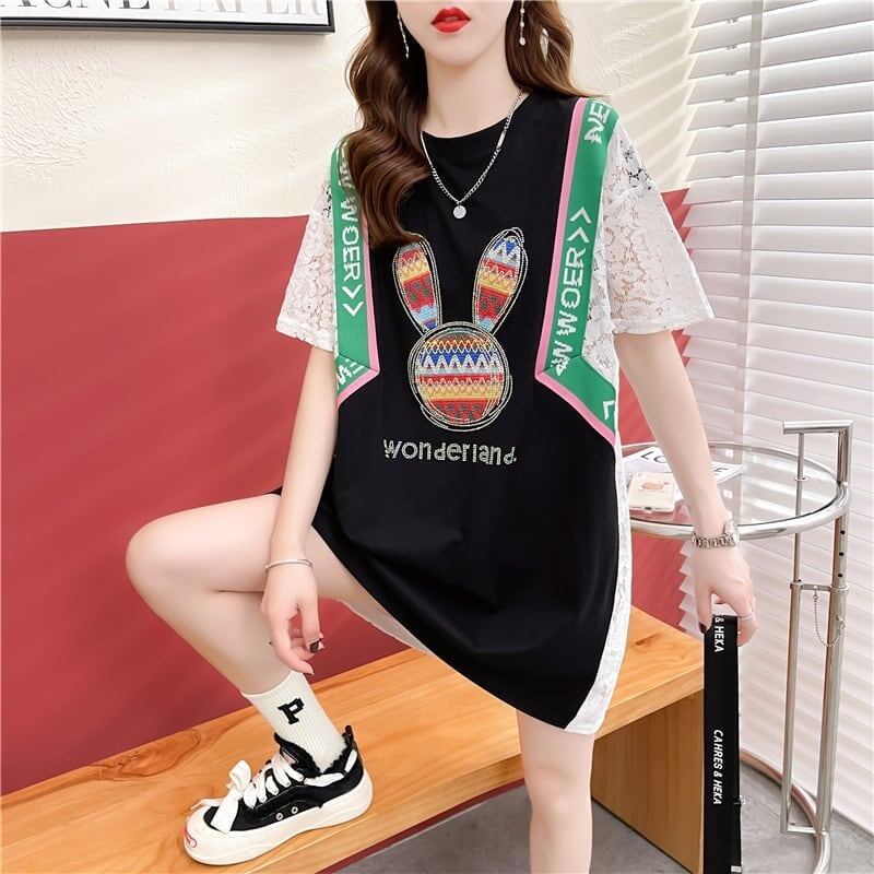 着心地抜群 プリント 女性力を高める Tシャツ カットソー＜S-3264＞