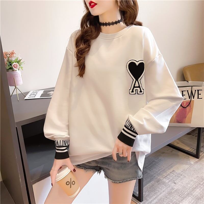 シンプル 切り替え ファッション プリント Tシャツ カットソー＜S-3664＞