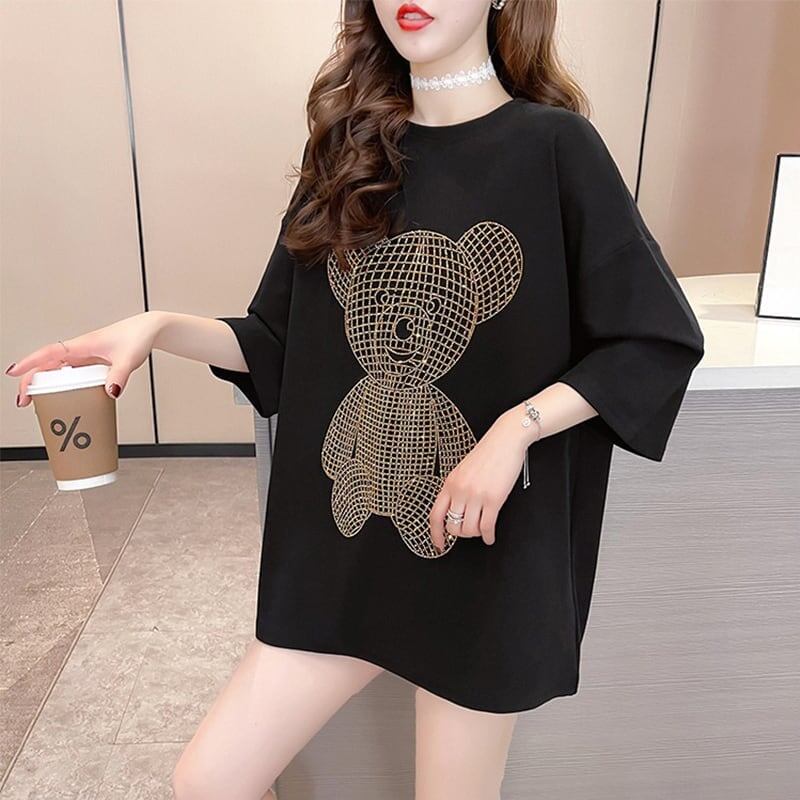 今季大好評 切り替え 美感いっぱい プリント Tシャツ カットソー＜S-3503＞