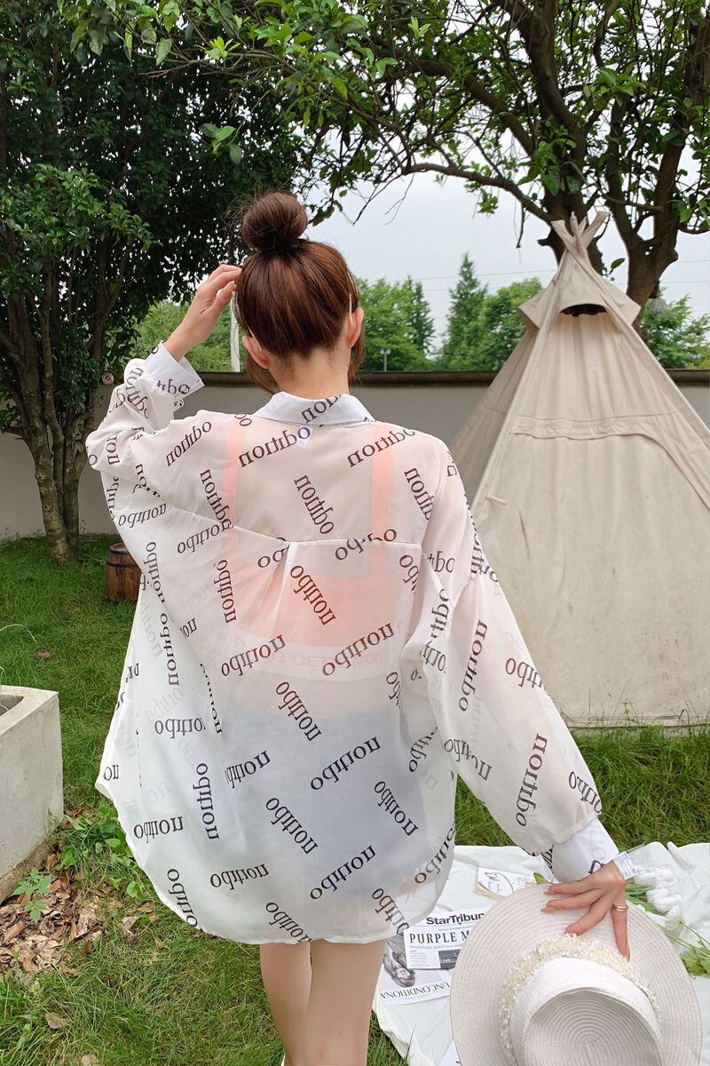 売り切れ必至 透け感 オシャレ度満点 日焼け対策 シャツ ＜S-8116＞
