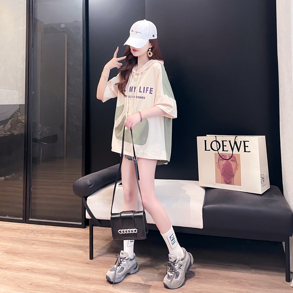 好感度UP 早い者勝ち 絶対流行 カジュアル 2色選択 Tシャツ<S-11678>