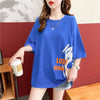 スタイリッシュ 切り替え 一目惚れ プリント Tシャツ カットソー＜S-3584＞