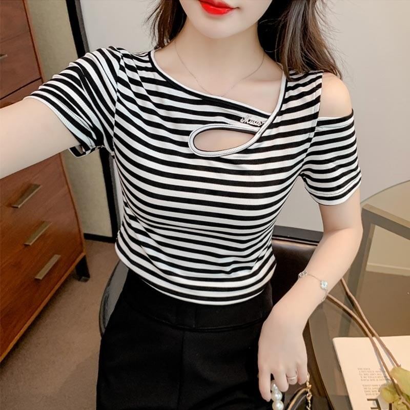 カジュアル 切り替え オシャレ度満点 プリント Tシャツ カットソー＜S-3565＞