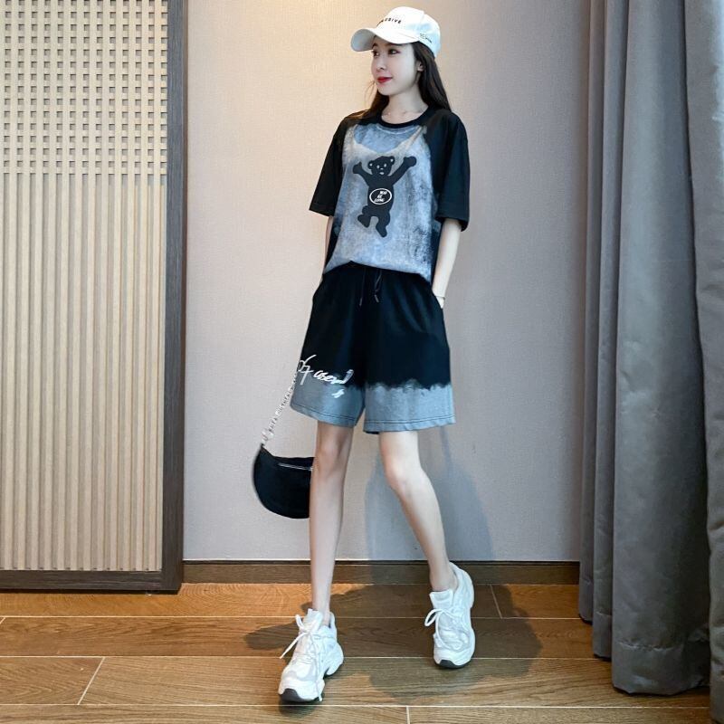 数量限定 ファッション 個性派 半袖Ｔシャツⅹパンツセット全4色<S-8783>