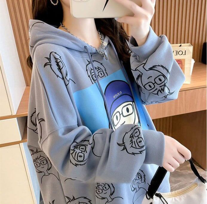 【店舗販促品】 プリント 美人度アップ パーカー 全3色＜S-4938＞