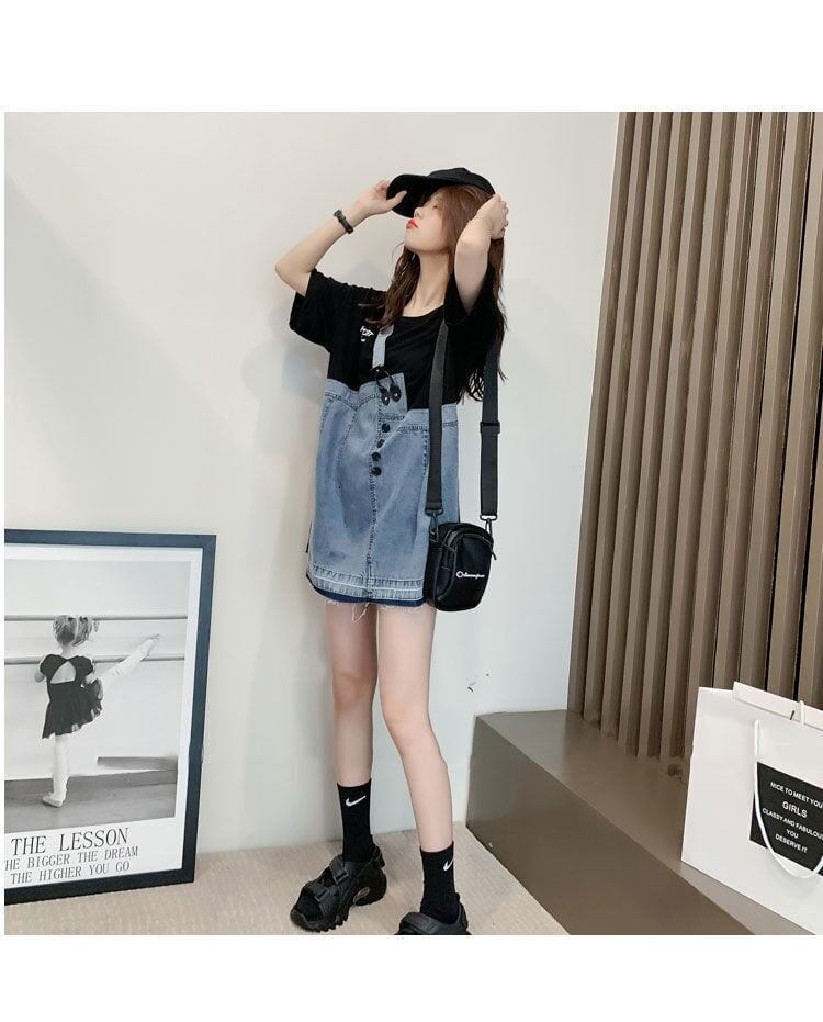 個性的なデザイン 2色選択可 一目惚れ レイヤード風 Tシャツ カットソー＜S-8286＞