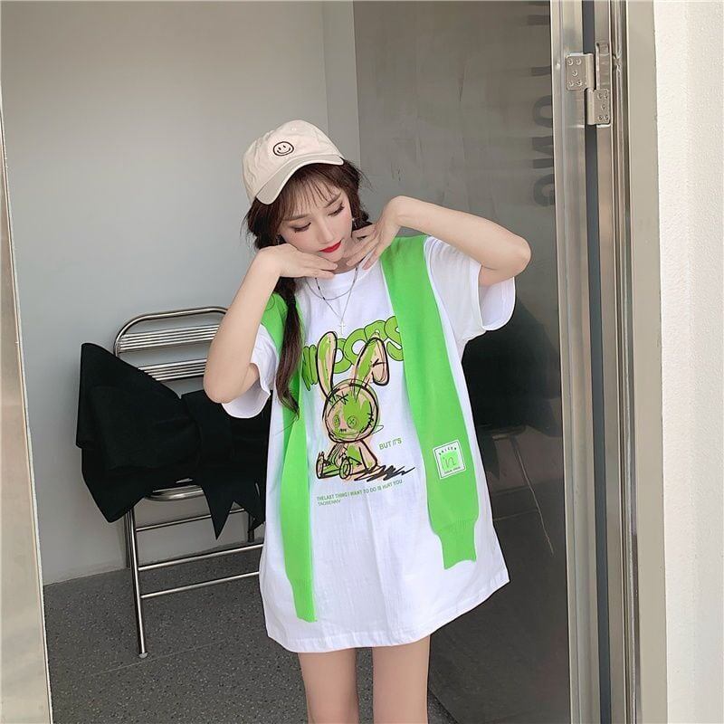 早い者勝ち 早い者勝ち 絶対流行 カジュアル 2色選択 Tシャツ+カウルネック<S-11153>