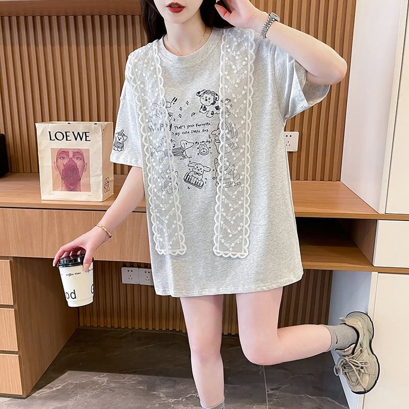 早い者勝ち 絶対流行 売れ筋 早い者勝ち カジュアル 2色選択 Tシャツ<S-11347>