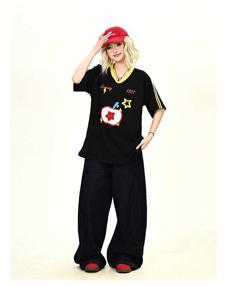売り切れ必至 早い者勝ち 絶対流行 カジュアル 2色選択 Tシャツ<S-11545>