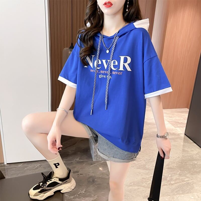 カジュアル 切り替え オシャレ度満点 プリント Tシャツ カットソー＜S-3656＞
