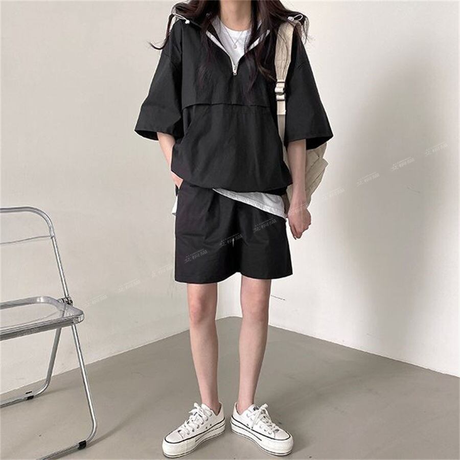 今季マストバイ カジュアル 真夏も快適 4色 半袖 Tシャツ ショートパンツ セットアップ ＜S-11156＞