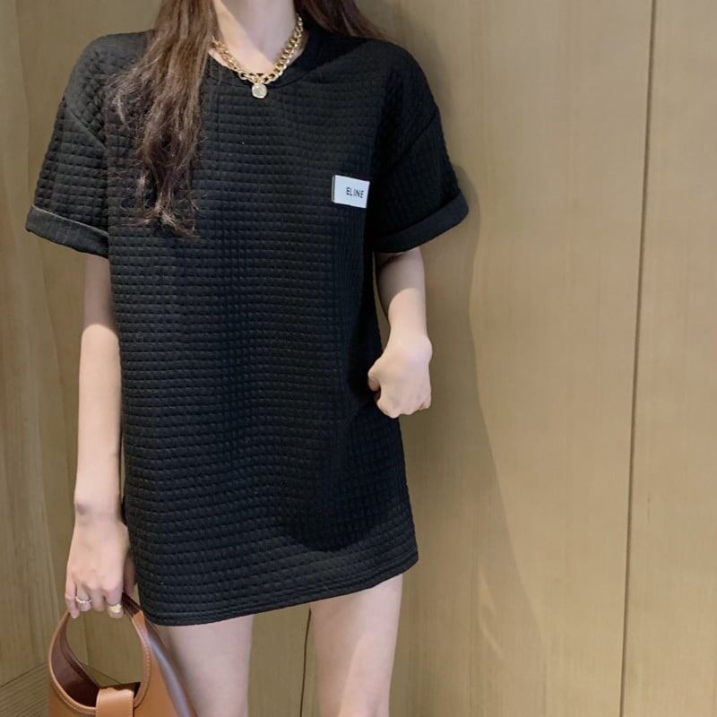 スタイリッシュ ラウンドネック 一目惚れ Tシャツ カットソー＜S-2982＞