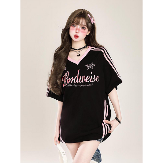 絶対欲しい アバンギャルド おしゃれ度高め プリント全2色 半袖Tシャツ<S-9244>