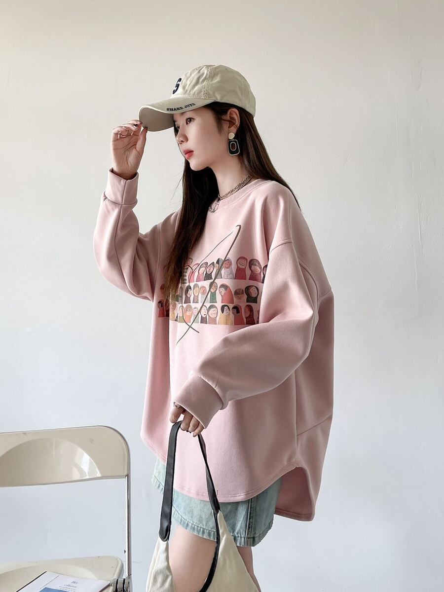 着回し力抜群 sweet系可愛い オシャレデザイン スウェット<S-10565>