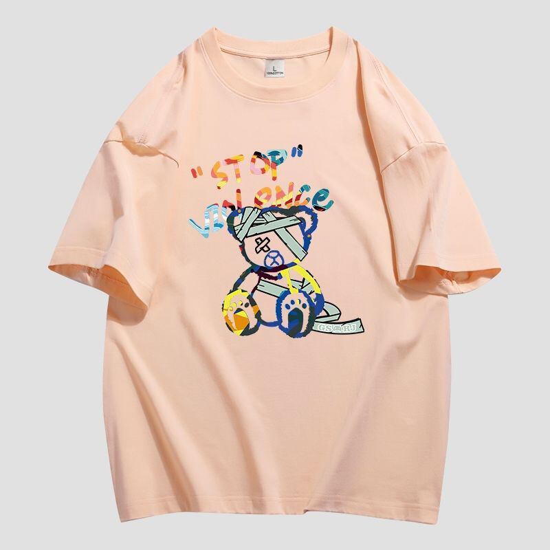 スタイルアップ カジュアル おしゃれ度高め プリント全5色 半袖Tシャツ<S-9437>