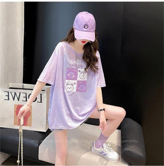 【半額！期間限定！！】アイスシルク半袖Tシャツ<S-5004>