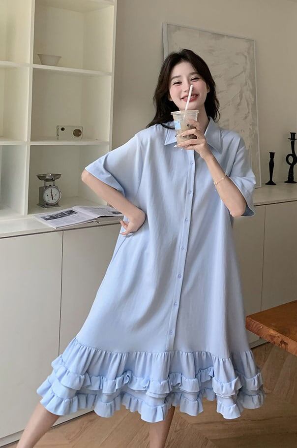 コーデ要らずで抜け感を演出！ 切り替え 上品な大人可愛い ワンピース<S-9033>