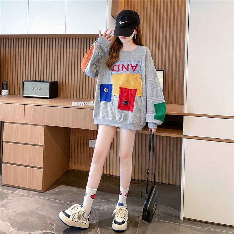 存在感たっぷり  切り替えカラーマッチング 三色スウェット＜S-4055＞