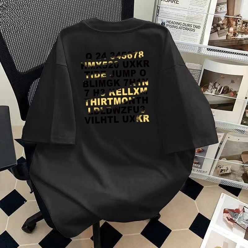 大人可愛い カジュアル 定番シンプル プリント 6種選択可 半袖Tシャツ<S-8906>