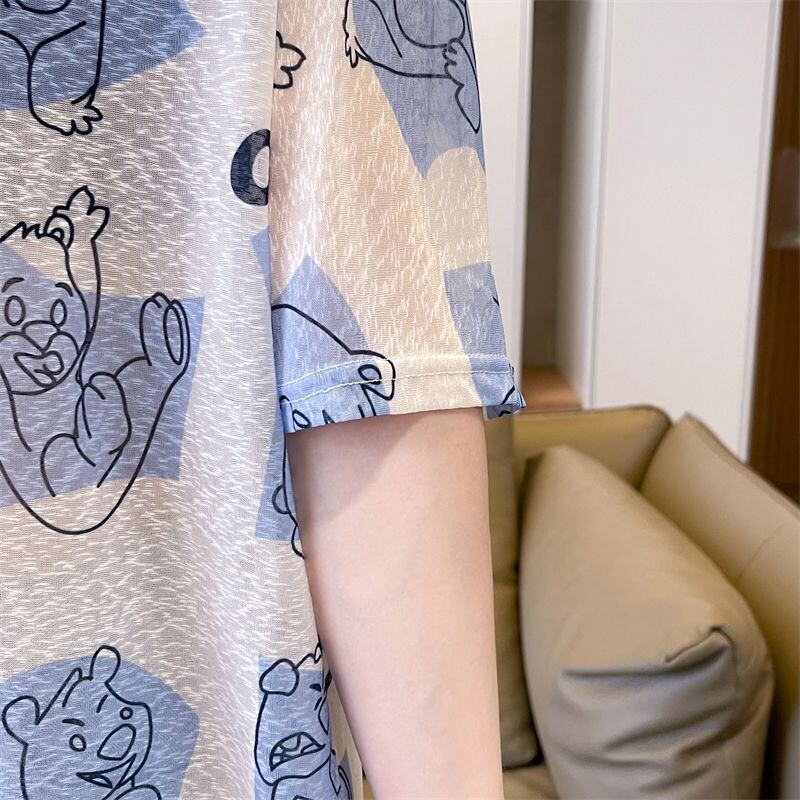 【半額！期間限定！！】絶対流行 キュート カジュアル プリント 日焼け止め 半袖Tシャツ＜S-8576＞