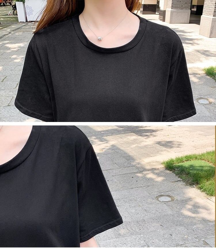 超人気 切り替え ラウンドネック 配色 二色 ゆったりワンピース ＜S-3046＞