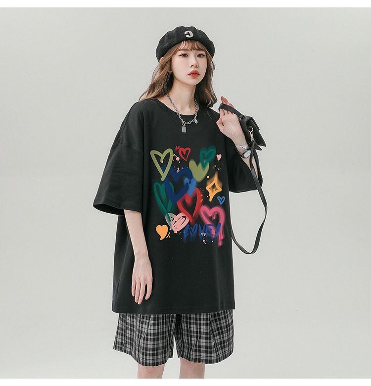 売り切れ必至 プリント ファッション 4色選択 半袖Tシャツ＜S-8594＞