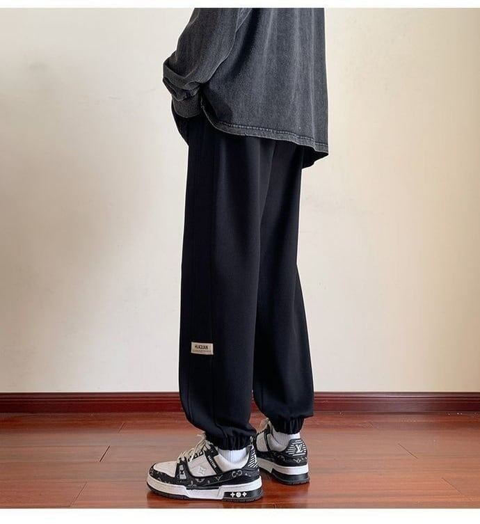 着せロゴ裏起毛ジョガーパンツ3色あり