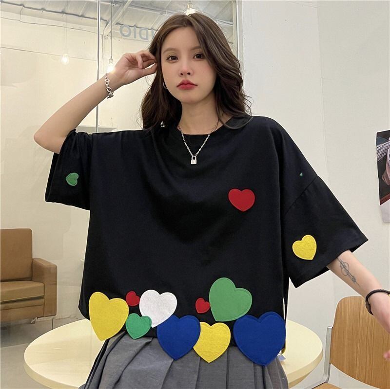 キュート 早い者勝ち 絶対流行 カジュアル Tシャツ<S-11526>