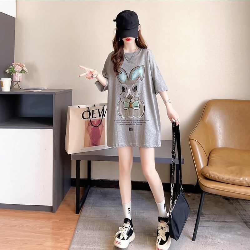 今季大好評 切り替え 美感いっぱい プリント Tシャツ カットソー＜S-3495＞