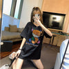 個性的なデザイン 切り替え 一目惚れ プリント Tシャツ カットソー＜S-3481＞