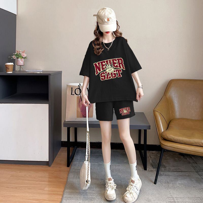 売り切れ必至 プリント カジュアル 半袖Ｔシャツⅹパンツセット全2色 <S-8549>