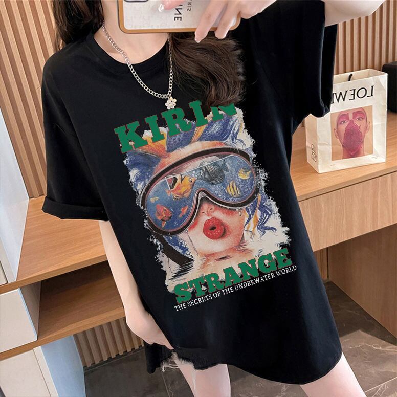 【半額！期間限定！！】話題沸騰中 カジュアル アバンギャルド プリント 3色選択 半袖Tシャツ＜S-8581＞