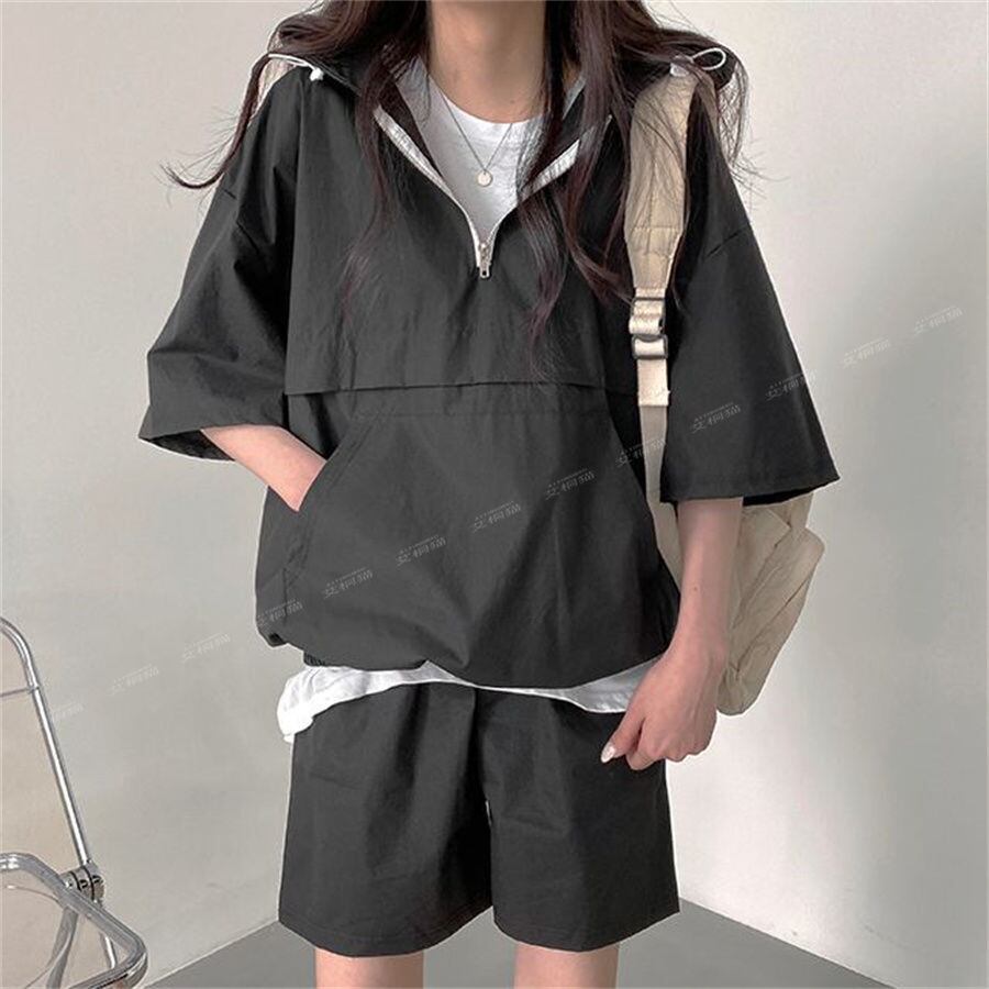 今季マストバイ カジュアル 真夏も快適 4色 半袖 Tシャツ ショートパンツ セットアップ ＜S-11156＞