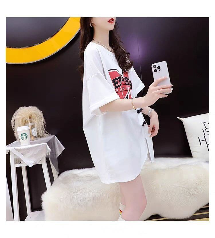 超人気 特別デザイン 美人度アップ ゆったり二色 半袖Tシャツ＜S-8038＞