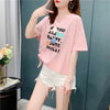 個性的なデザイン 切り替え 一目惚れ プリント Tシャツ カットソー＜S-3671＞
