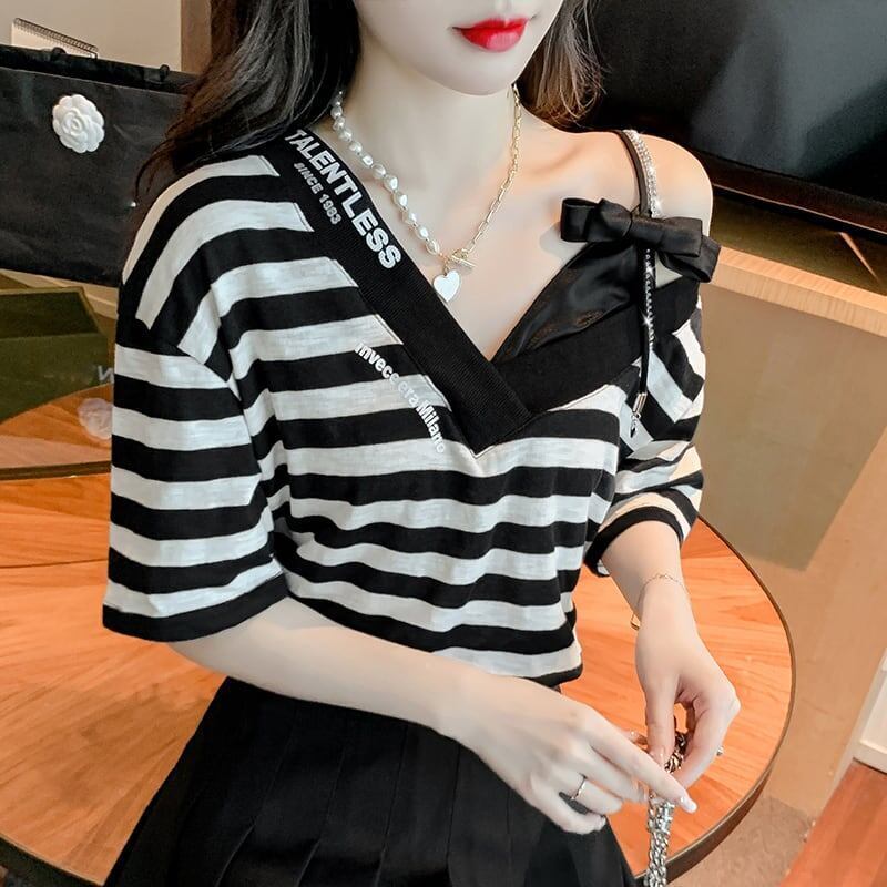 美人度アップ 3色選択可 チャーミング Tシャツ カットソー＜S-3267＞