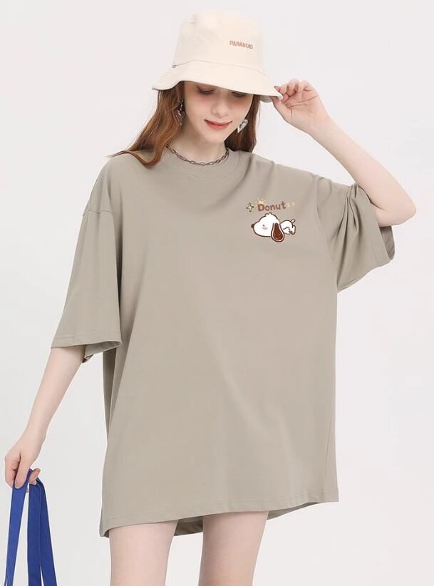 男女兼用 イラストプリント 半袖 Tシャツ <S-13139>