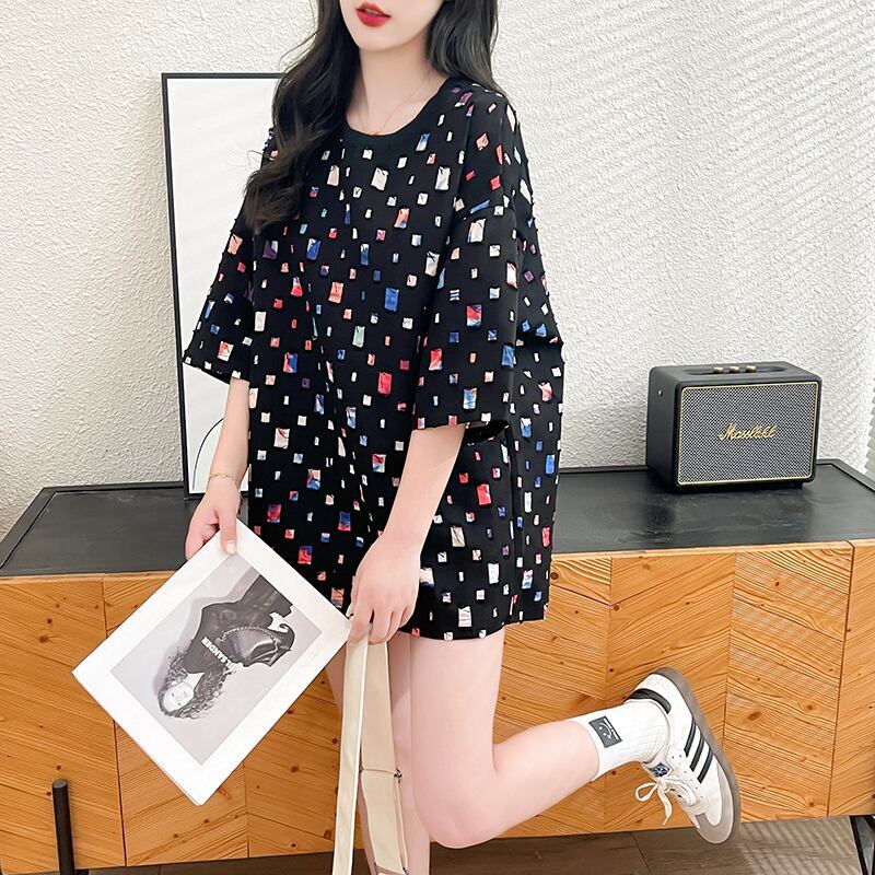 着回し力抜群 カジュアル 個性派 ゆったりトップス 半袖Tシャツ 全2色＜S-8263＞