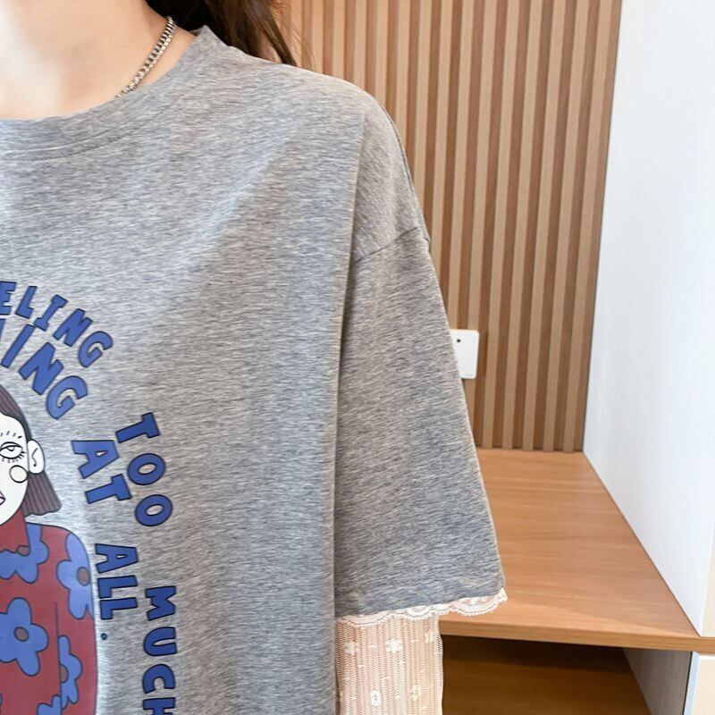 美人度アップ 絶対流行 今季マストバイ 早い者勝ち カジュアル Tシャツ<S-11701>