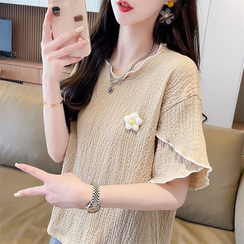 美人度アップ スウィート キュート 5色選択 半袖Tシャツ＜S-8578＞