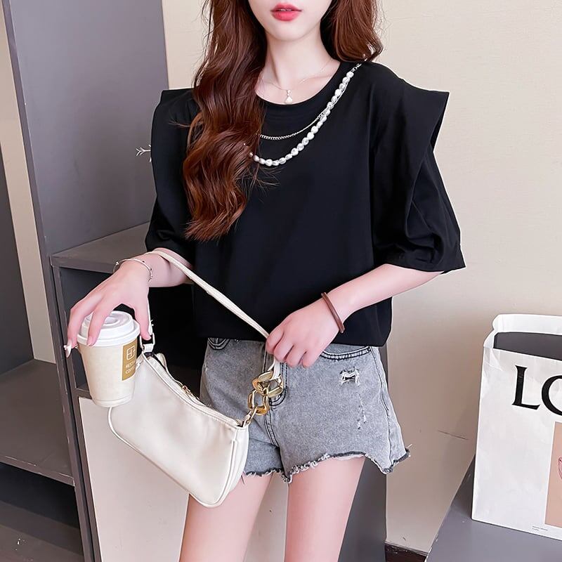 売り切れ必至 簡潔 個性派 ファッション 全3色 半袖Tシャツ<S-8514>