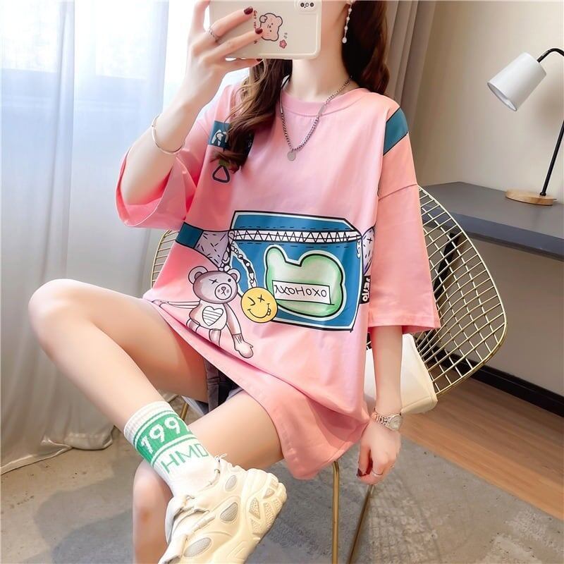 個性的なデザイン 3色選択可 一目惚れ プリント Tシャツ カットソー＜S-3062＞