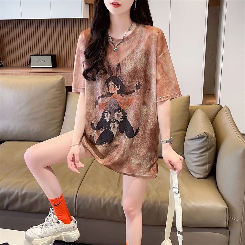 着回し力抜群 絞り染め アバンギャルド プリント 3色選択 半袖Tシャツ＜S-8575＞