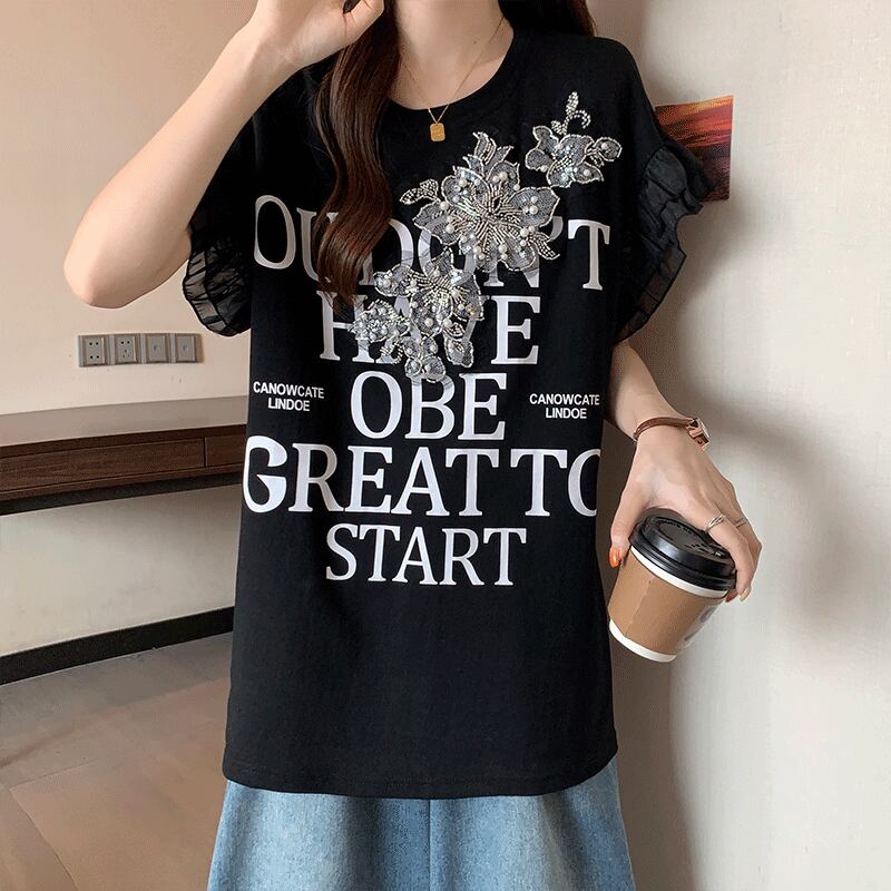 大好評 特別デザイン 着回し力抜群 ゆったり 全2色 半袖Tシャツ＜S-8826＞